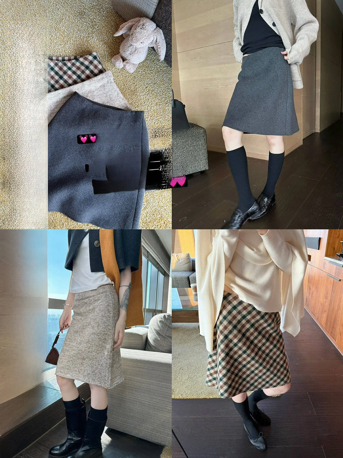 

Серая женская зимняя юбка А-силуэта с низкой талией, новый стиль, повседневная, свободная, универсальная, короткая, стройнящая, модная