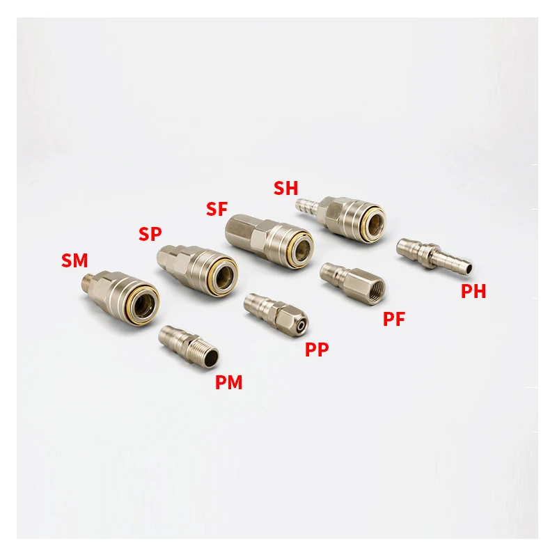 Raccord pneumatique à dégagement rapide de type C, connecteur de tuyau d'accouplement, compresseur d'air autobloquant, outil d'accessoires, opération à une main