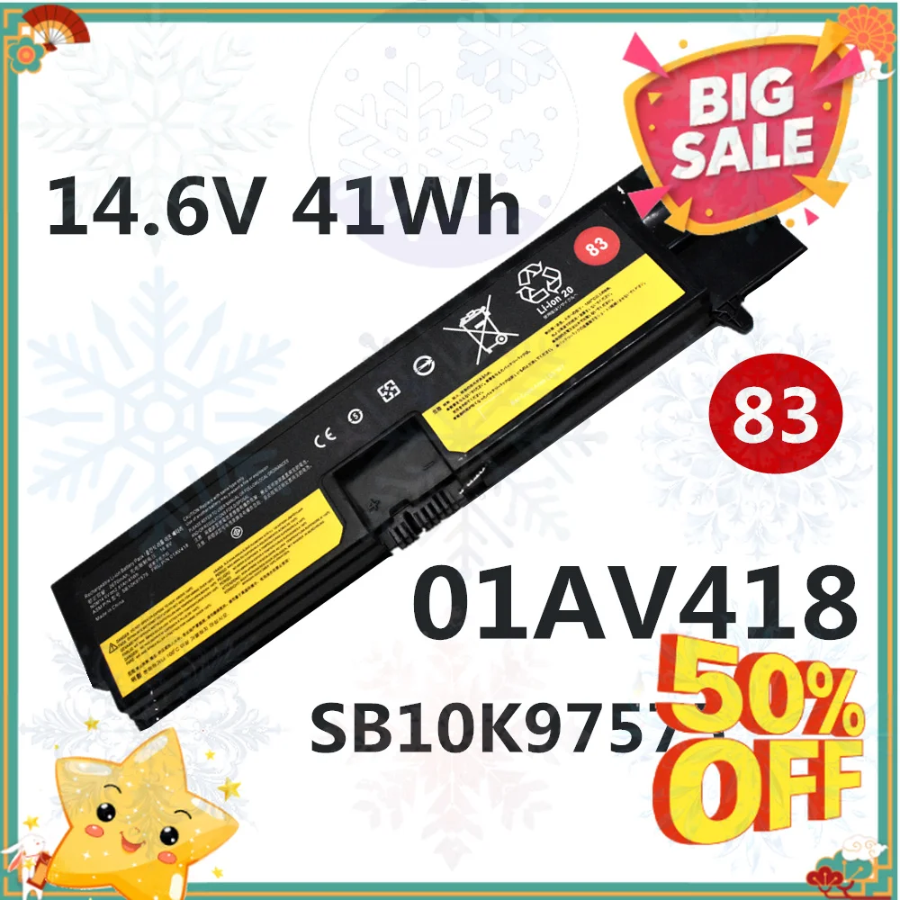 New 01AV418 14.6V 2600mah Suitable for Lenovo E570 E575 E570C SB10K97572 TP00084A Battery