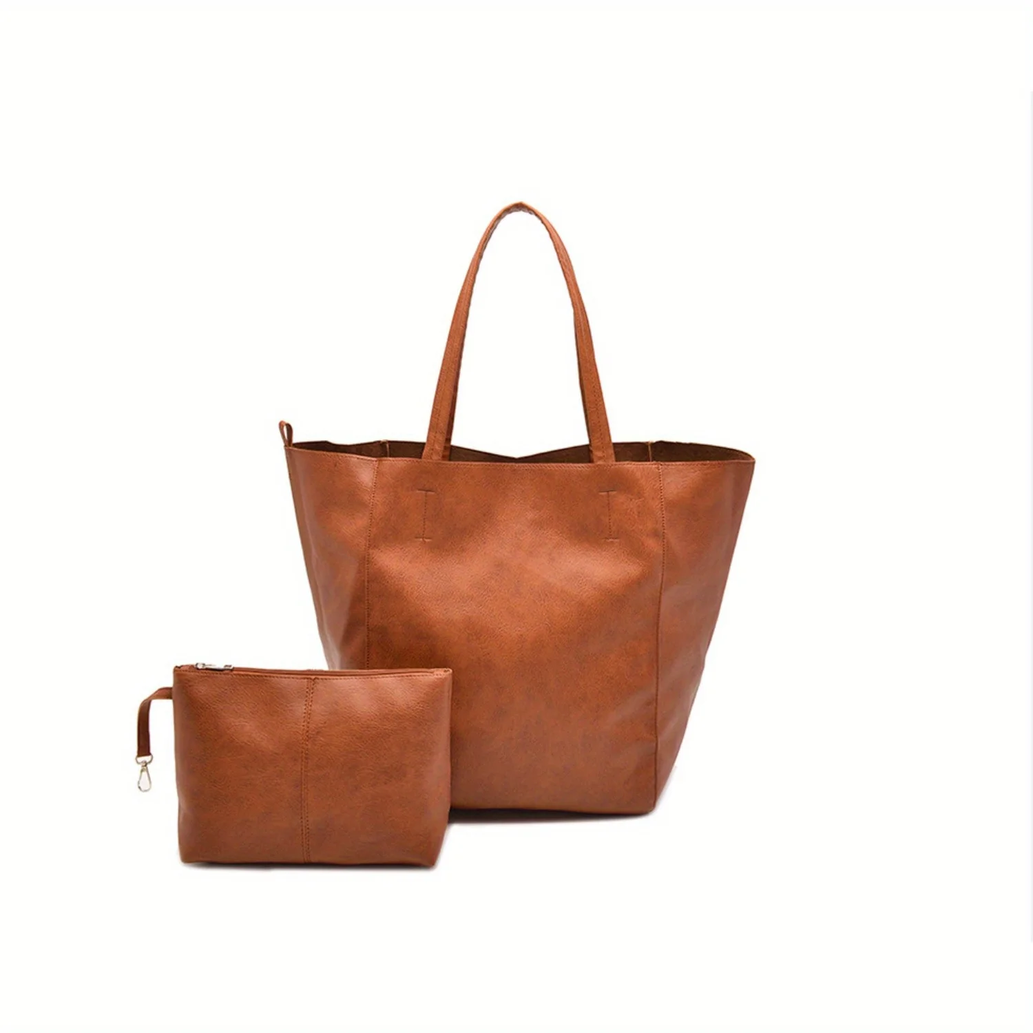 

2-piece set, large-capacity women's Tote bag, stylish and casual shoulder bag, retro style women's bag set, suitable for daily