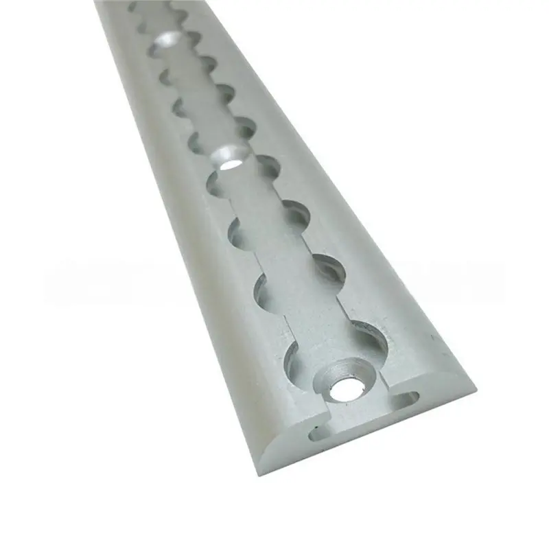 A65P-1 Set 304.8Mm Semi-Circular Aluminum Rail With 2Pcs Pull Tab & End Cap For Enclosed Trailer Trucks Vans RV