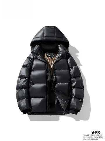 두꺼운 다운 재킷 청춘 유행 두꺼운 겨울 보온 그래니스 흑금 다운 면 루즈핏 빵 스타일 외투 다운 재킷 패딩 코트