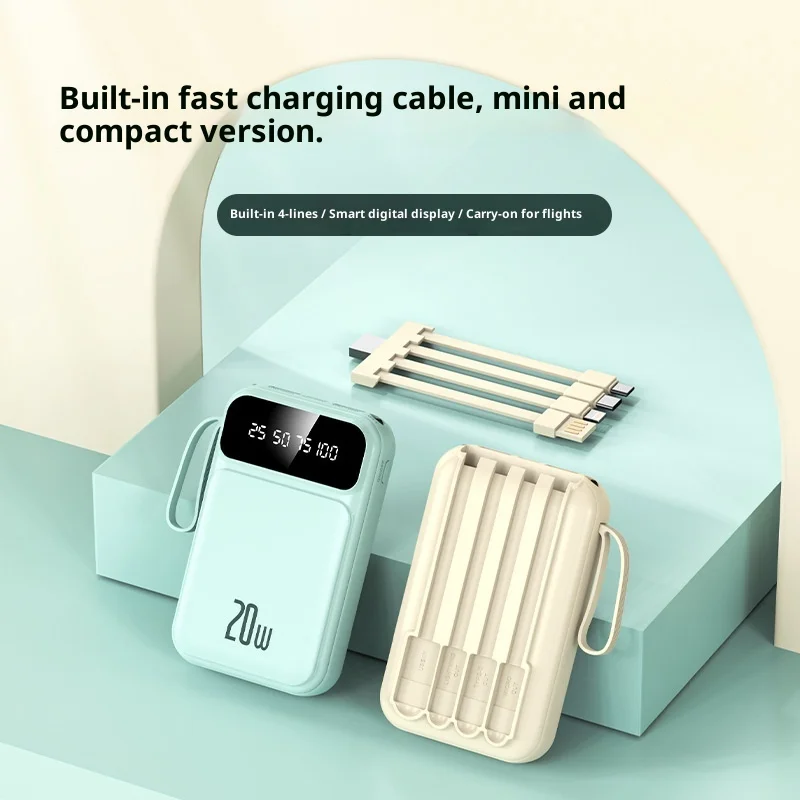 

Power bank comes with 20000 mAh large capacity and convenient mobile power supply power bank portable