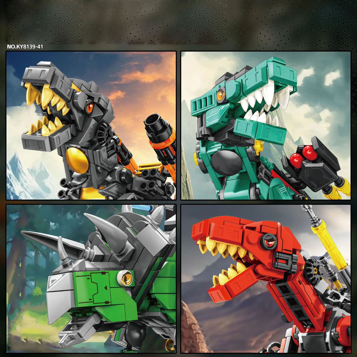 

Идея Динозавры Юрского периода Битва Меха Строительный блок Трицератопс Индивидуальный Тираннозавр Рекс Велоцираптор Мех Модель Кирпичи Игрушки