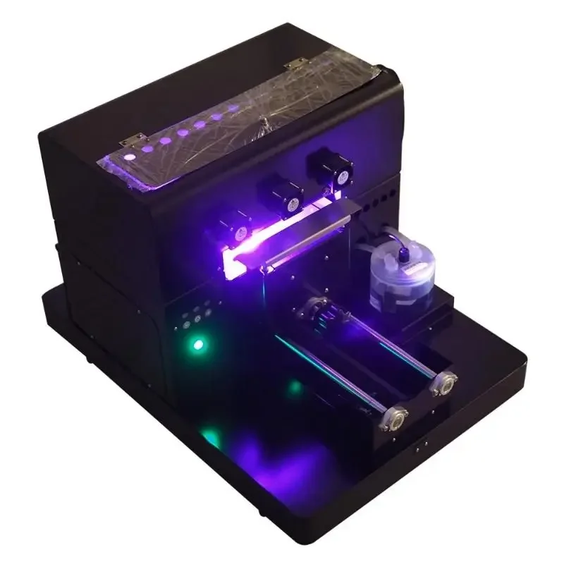 Printers Pekai A4 LED UV Printer Small Size Flatbed Printing Machine for Plastic Phone Case Pens