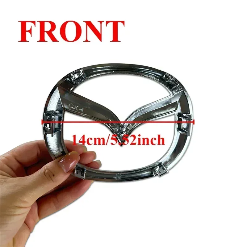 Plastic Car Front Trunk Body Emblem 3D Replaced Sticker for Mazda CX4 CX-4 Steering Wheel Badge Rear Tail Refitting Decoration