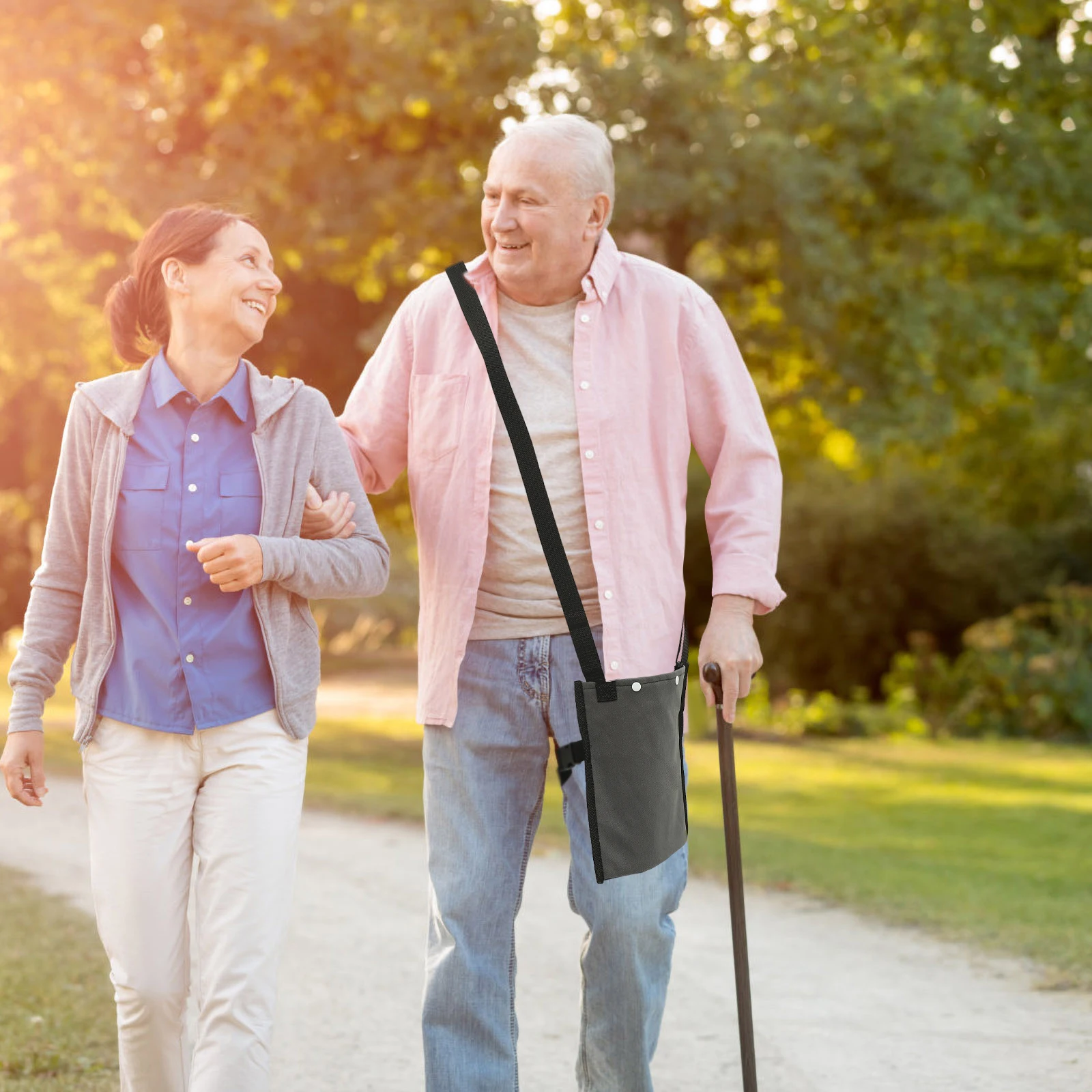 

Cotton Nursing Portable Urinary Catheter Holder Collection Adjustable Elderly Use Ostomy Travel