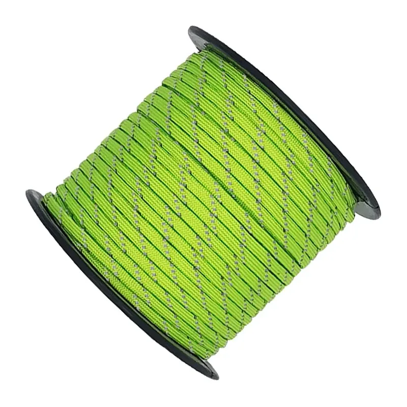 50/100m Multifunktionales 7-Kern Reflektierendes 550 Paracord-Seil 4 mm Camping Überlebens-EDC Outdoor Fallschirmschnur Lanyard Rettungsseil