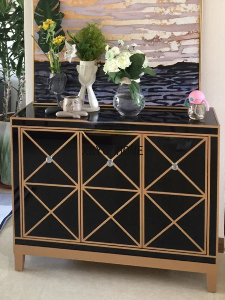 Entrance Entrance Cabinet Sideboard Storage Cabinet Double-Door Neoclassical Post-Modern