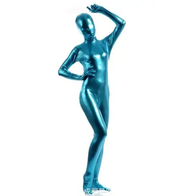 Costom-traje Zentai de látex de PVC para hombre y mujer, traje sexy de cuerpo completo, color negro, rosa y blanco