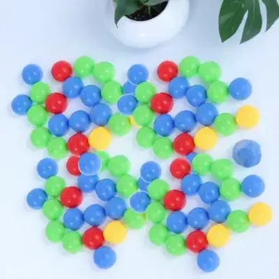 

96pcs 4 Bags Ball Loose Beads Diy Plastic Marbles For Educational Board Replacement Multicolor Craft Table Game Balls Hippo Game
