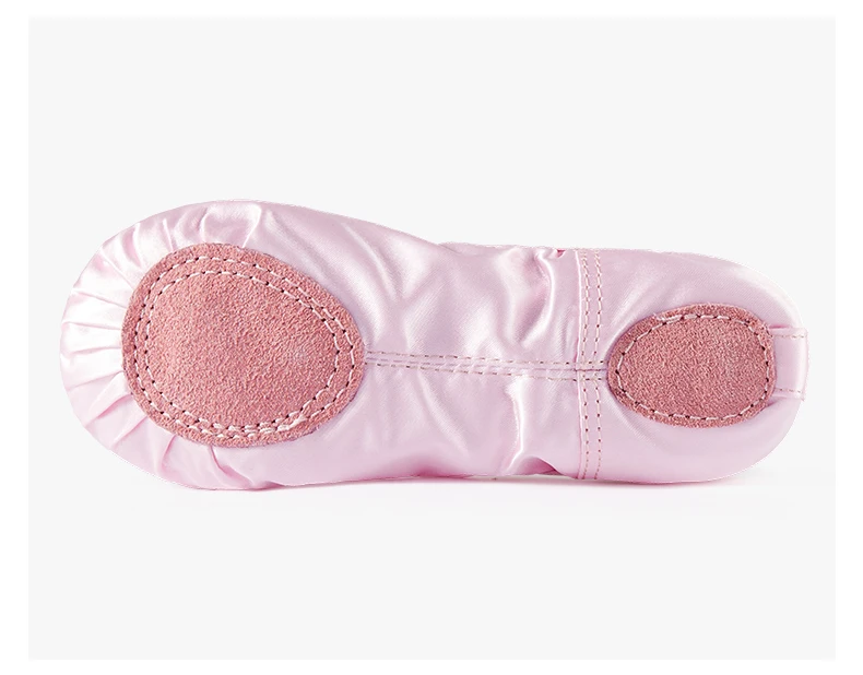 Kindertanzschuhe, Satin-Ballettschuhe mit weicher Sohle, Mädchen-Tanzschuhe für Körpertraining und Aufführungen, Rosa Tanzschuhe – Detail 6
