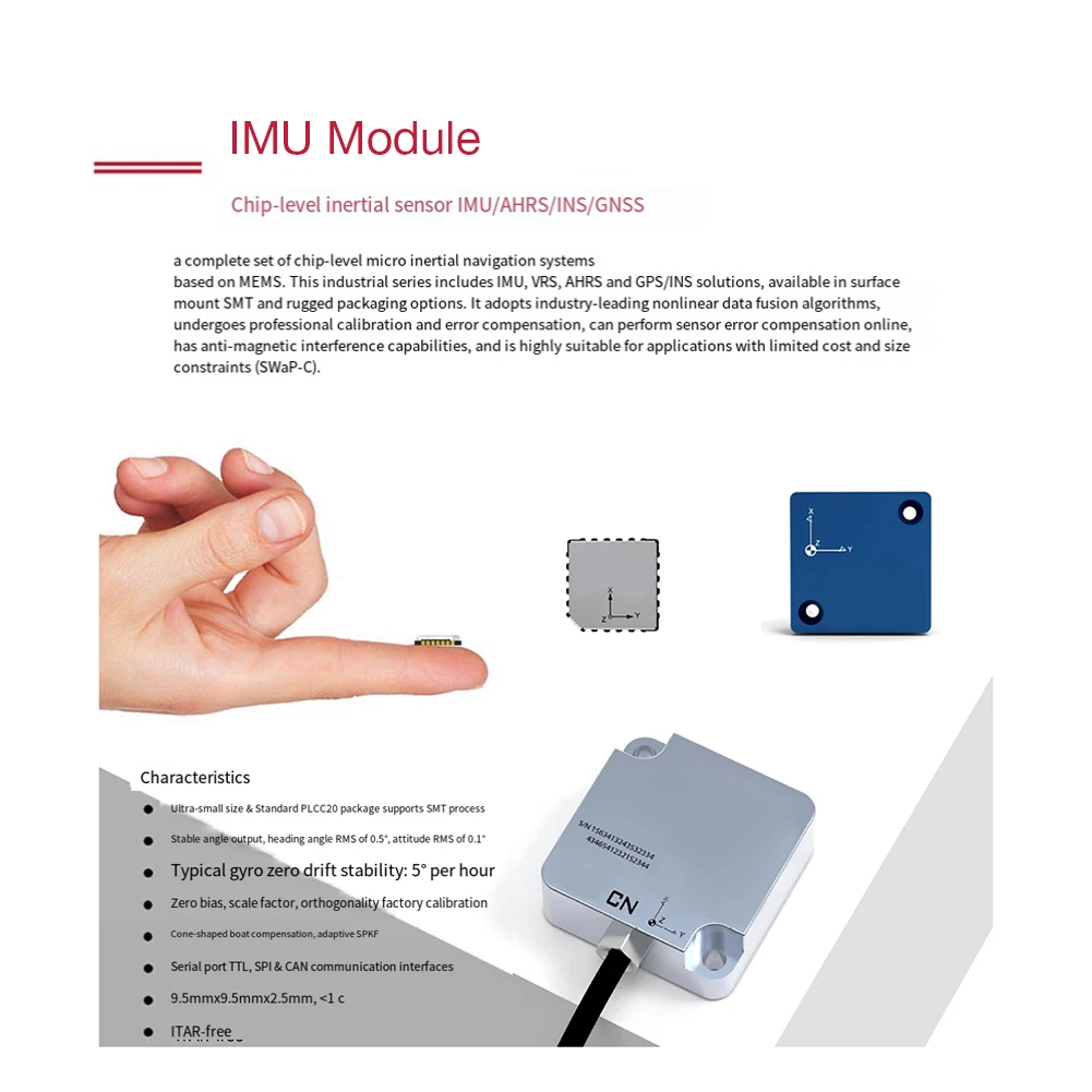 CJSD-IMU Module AHRS ROS Attitude Deta10wp Series Waterproof Inertial Navigation System