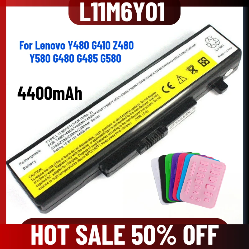 

4400 мАч для Lenovo Y480 G410 Z480 Y580 G480 G485 G580 L11M6Y01 Аккумулятор для ноутбука