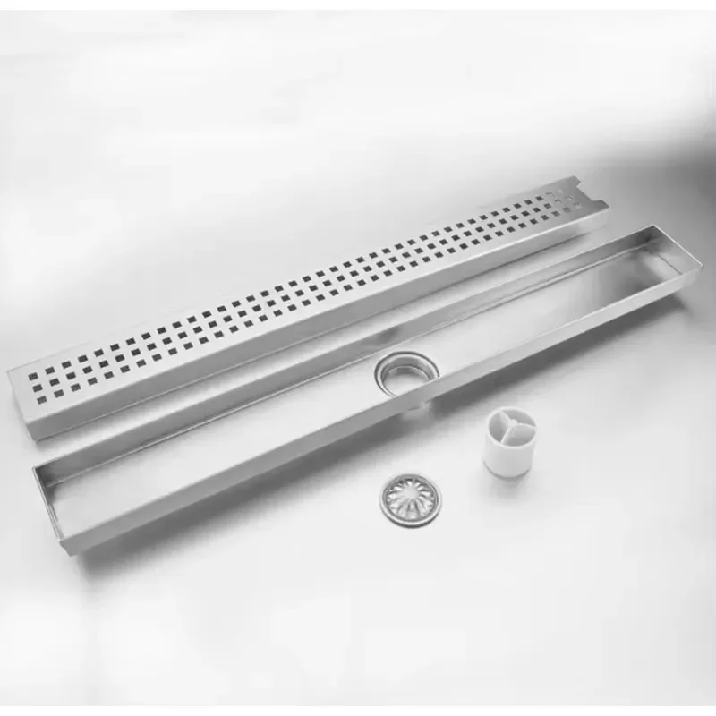 for JIBOO Modern Linear Brushed Vertical Drainage Floor Drain Bathroom Filter Shower Channel