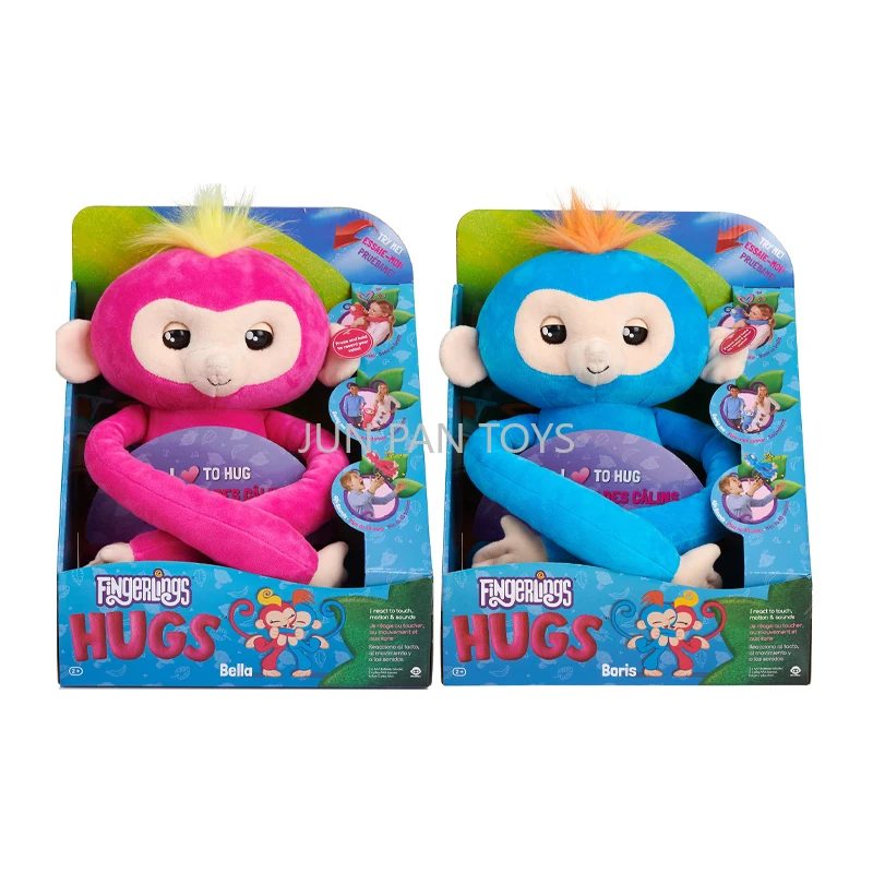 FiNgeRLings HUGS ボリス　ぬいぐるみ Fingerlings HUGS - Boris (Blue) - Advanced Interactive Plush Baby