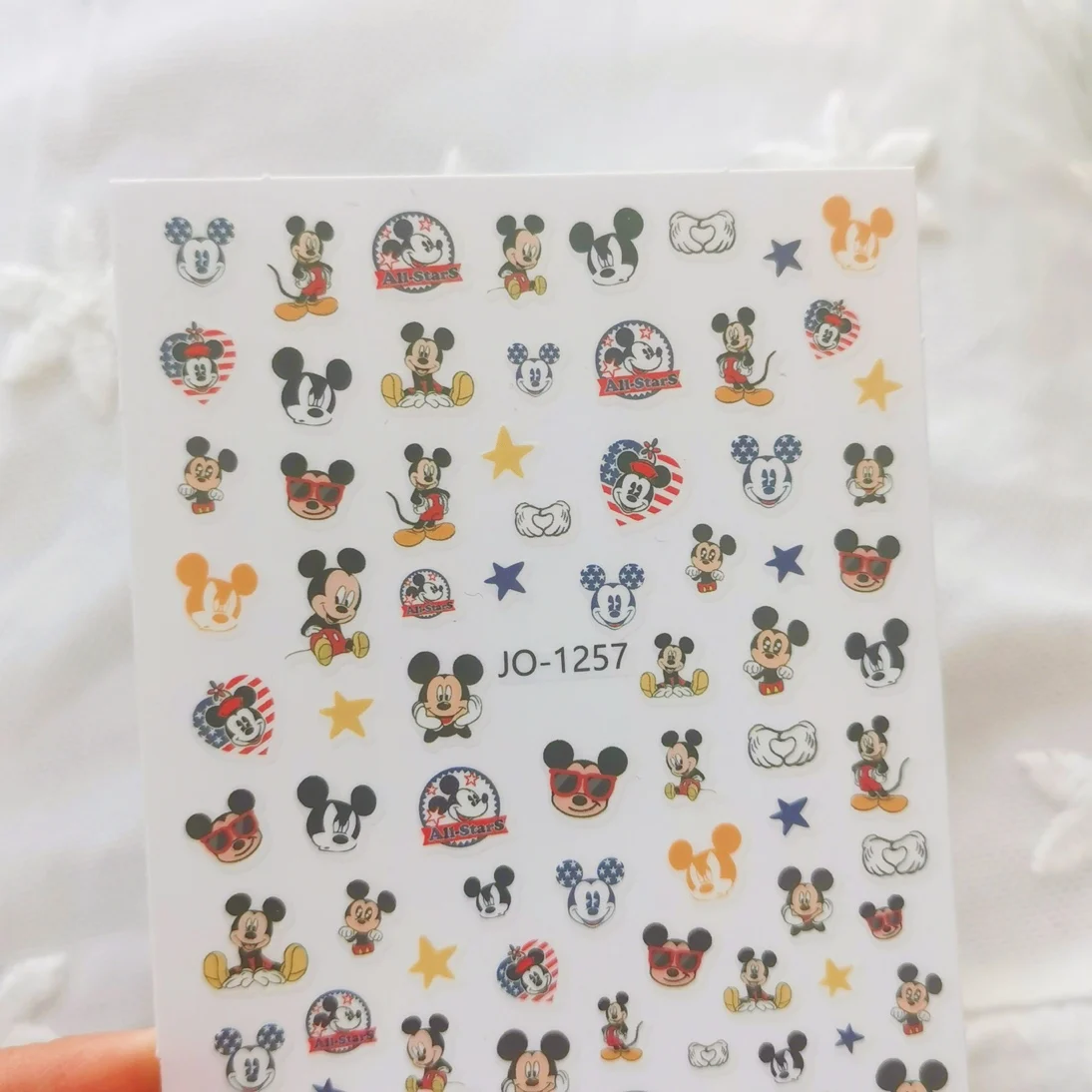 1 Vel Nieuwe Cartoon Mickey Serie Nagels 3d Sticker Sprookje Mickey Mouse Nagel Sticker Schattige Decoraties