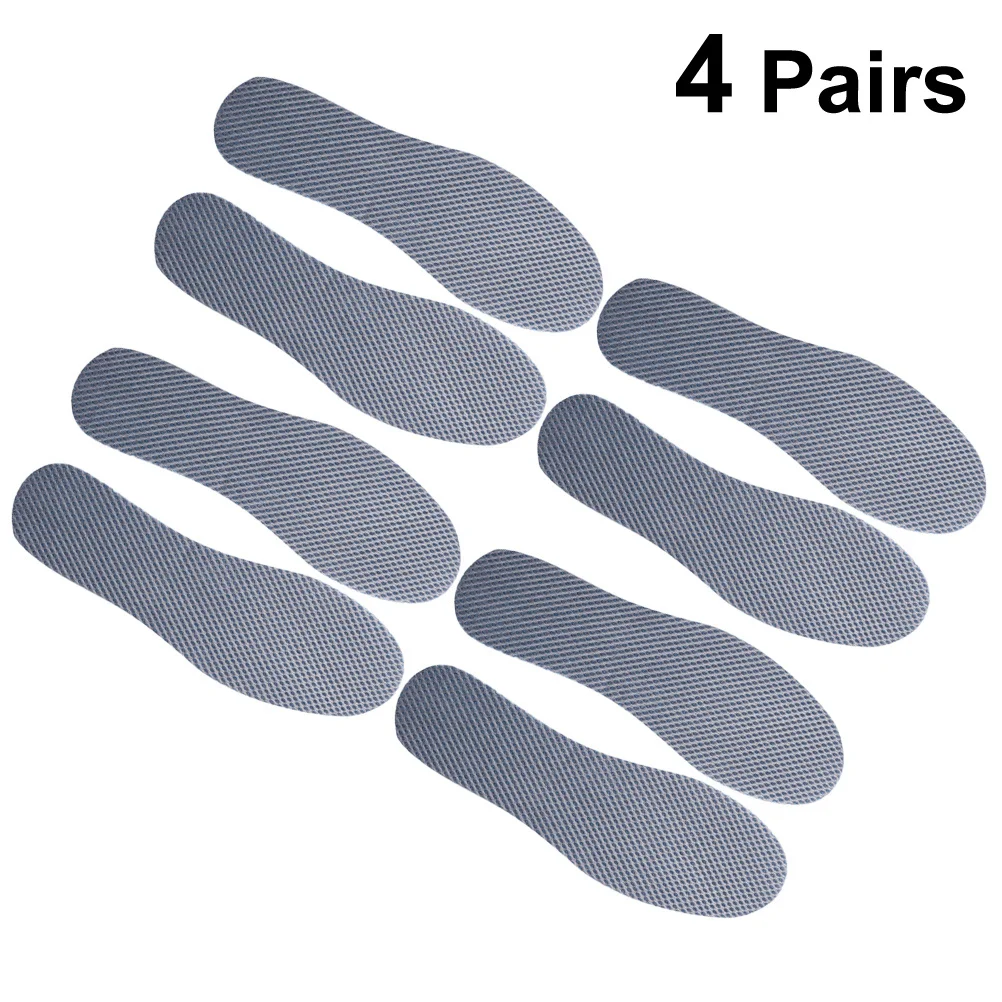 

4Pairs Breathable Shock Absorption Sports Insoles Ergonomic Arch Support Cushions for Men Size 39 7.5us 6.5uk 40.5eu Shoe Pads
