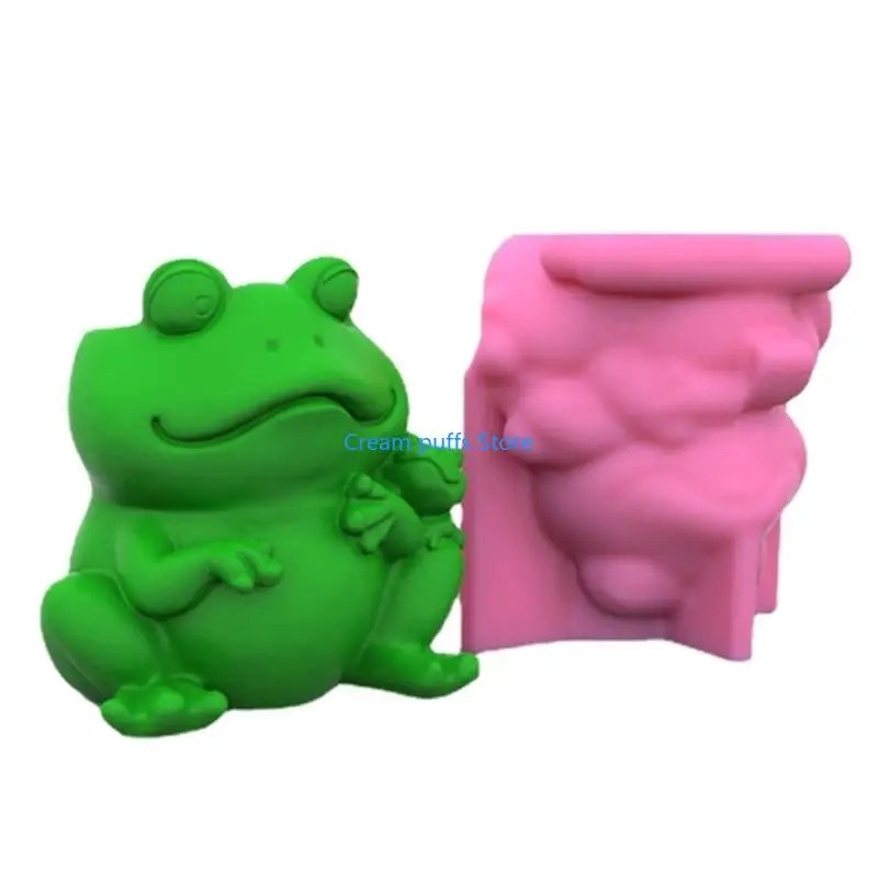 50le Silikonblütenform Form Sukkulente Pflanzerkapel Frösche Gips Tonform