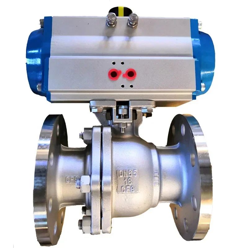 2024 New Pneumatic Ball Valve Q641f-16p Shut-off Valve Pneumatic Flanged Ball Valve Pneumatic Control