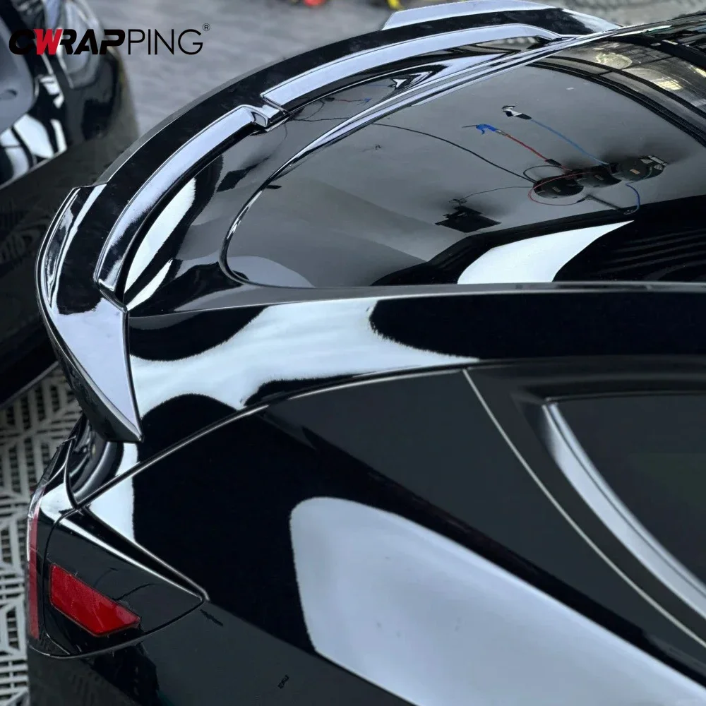 سيارة لاصقة الفينيل الهواء الإصدار بولي كلوريد الفينيل لامعة الأسود سيارة التفاف الفيلم مقاوم للماء الدراجات النارية ملصق لضبط اكسسوارات السيارات #2