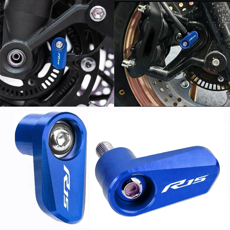 Motorcycle aluminum alloy front and rear wheel ABS sensor protective cover For Yamaha YZF R15 V2 V3 ABS 2009-2026 Accessories