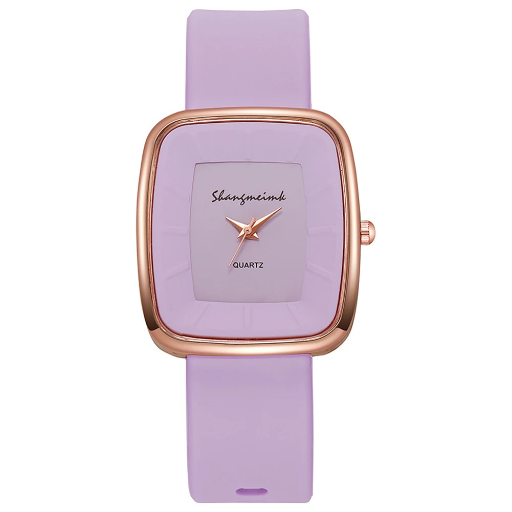 

Elegant Silicone Band Women’s Fashion Square Quartz Watch Ladies Wristwatch Reloj Mujer
