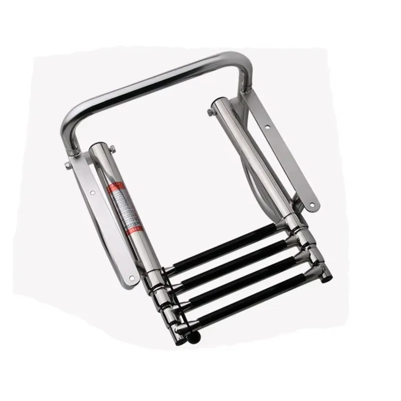 3-Step Telescoping Stainless Steel Folding Dock Ladder for Marine Boat Yacht Swimming Pool-New Condition