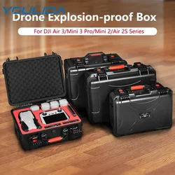 Hard Carrying Case Waterproof Box Travel Portable Suitcase for DJI Air 3/Air 2/2S/Mini 3/3 Pro/Mini 2/2 SE/4K Drone Accessories