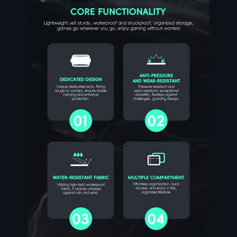 صندوق تخزين للحمل مع أغطية عصا التحكم لحقيبة تخزين وحدة التحكم في الألعاب SF2000