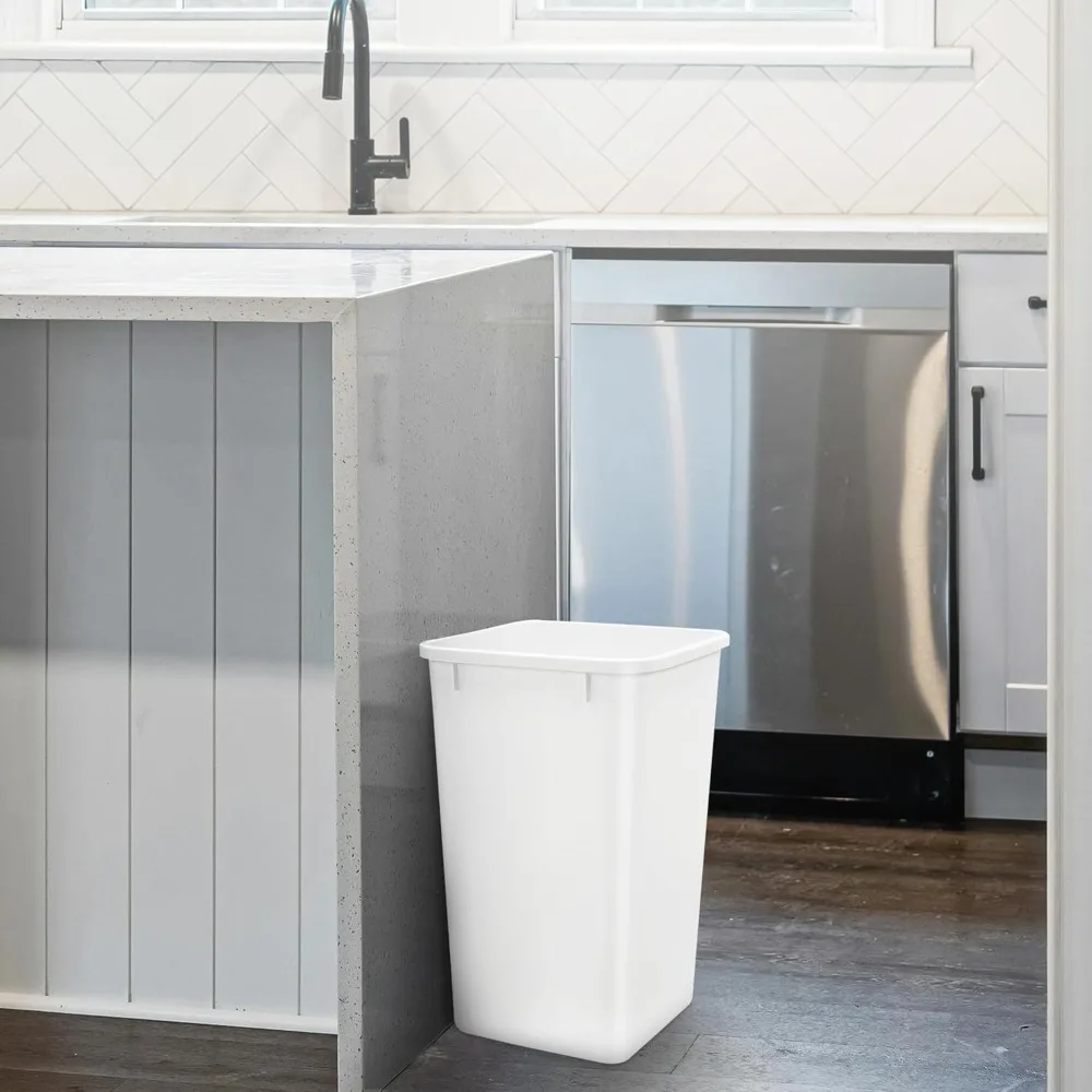

Polymer Replacement 35 Quart Trash Bin Recycle Waste Garbage Container for Kitchen Cabinet Pullouts,