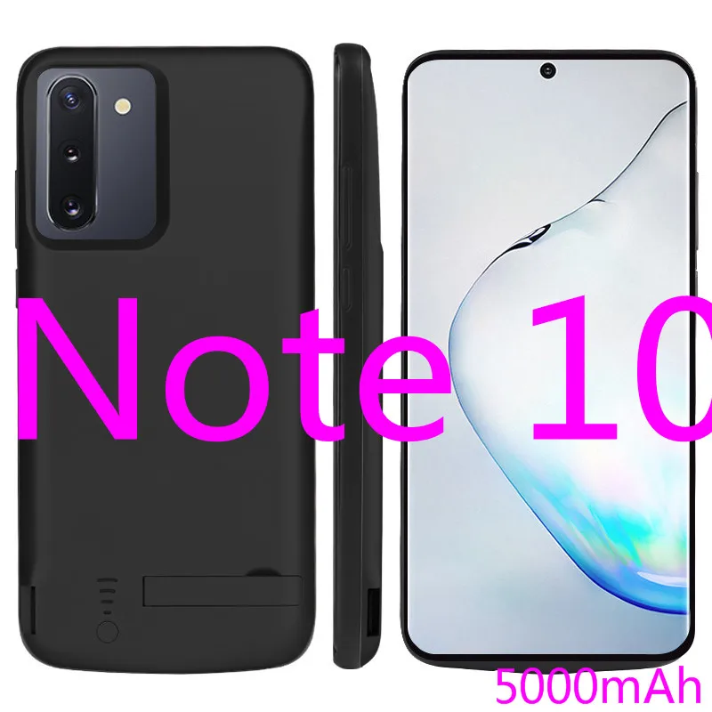 Note 10 Plus shockproof Battery Charger Case For Samsung Galaxy Note 10 Plus Liquid silicone Power Case  Extenal Power Bank Cove