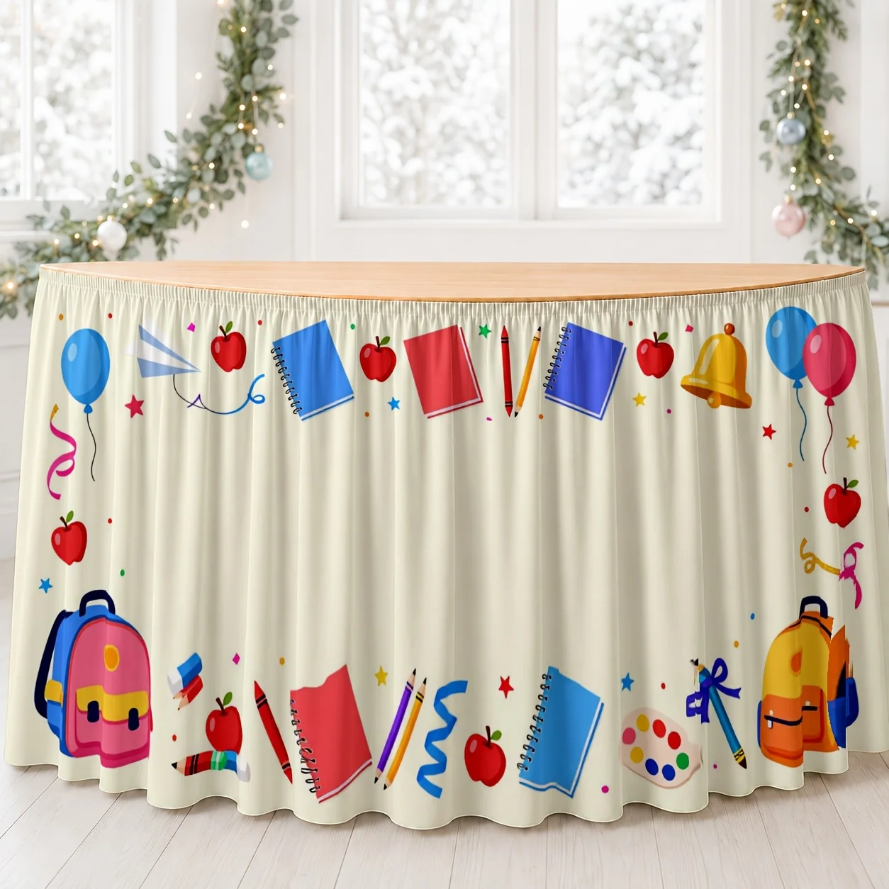 Suitable for weddings, birthdays, graduation ceremonies - vibrant striped tablecloth. Suitable for rectangular tables.