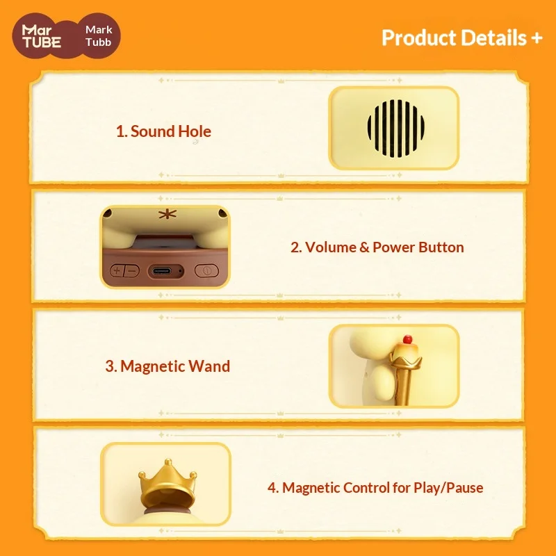 Martube 2026 New Pom Pom Purin King Series Bluetooth Speaker Figurines Cute Pompompurin Audio Toy Desktop Ornament Birthday Gift view 4