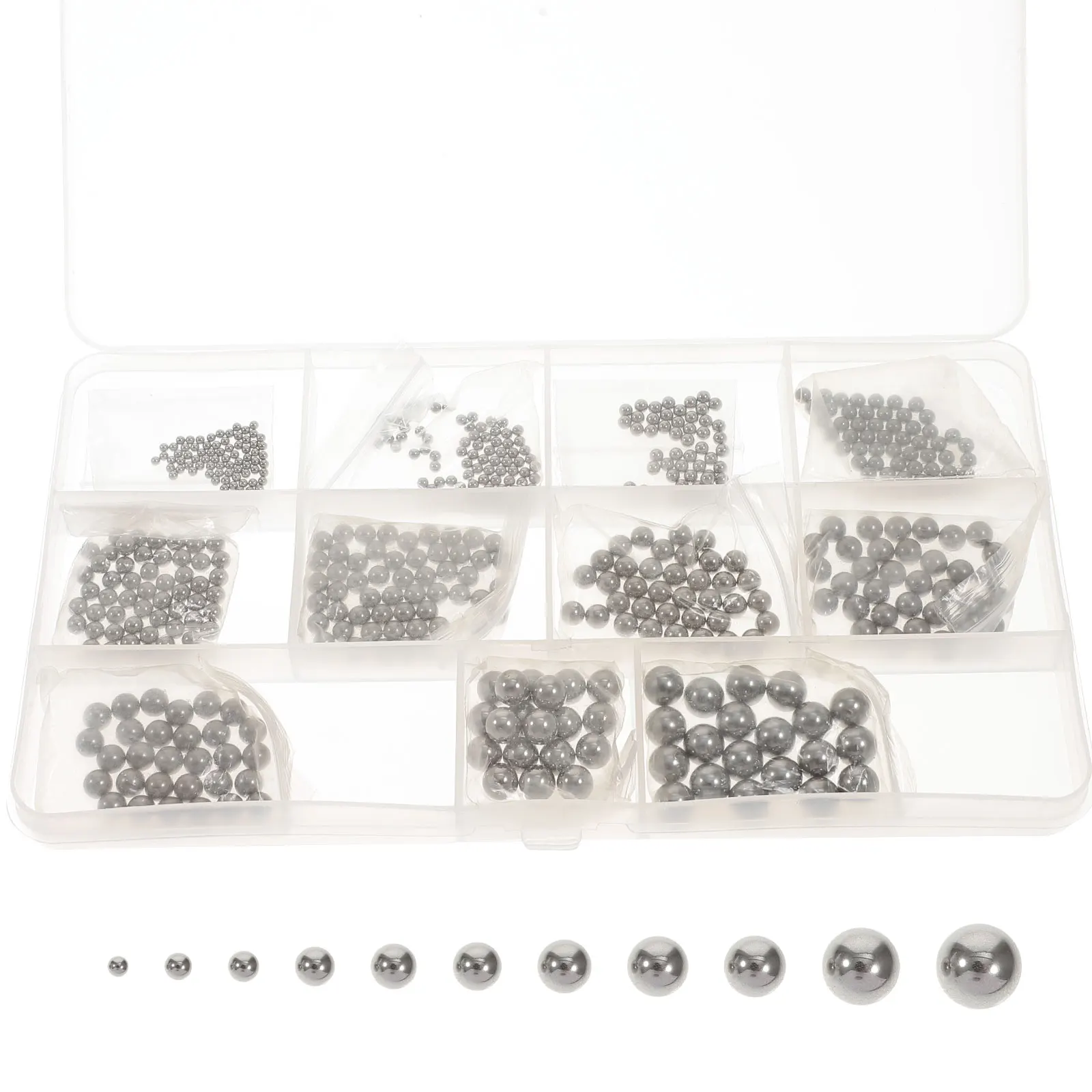

Stainless Steel Bearing Beads Balls Assortment Round Silver High Precision Machine Beds Long Case Bearings