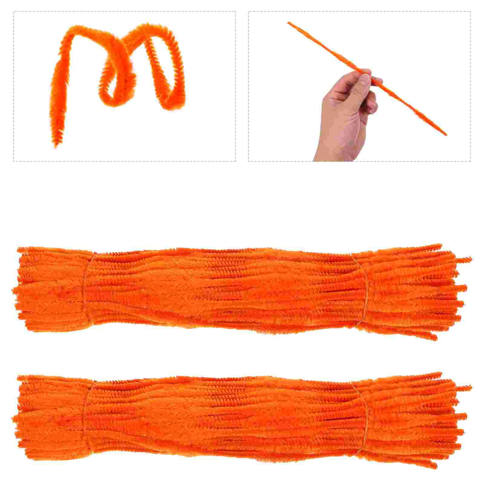 200 Pcs Wave Twist Stick Sticks Twistable Stems DIY Making Supplies Handmade Detergent Polyester Plus Iron Wire Child Strips