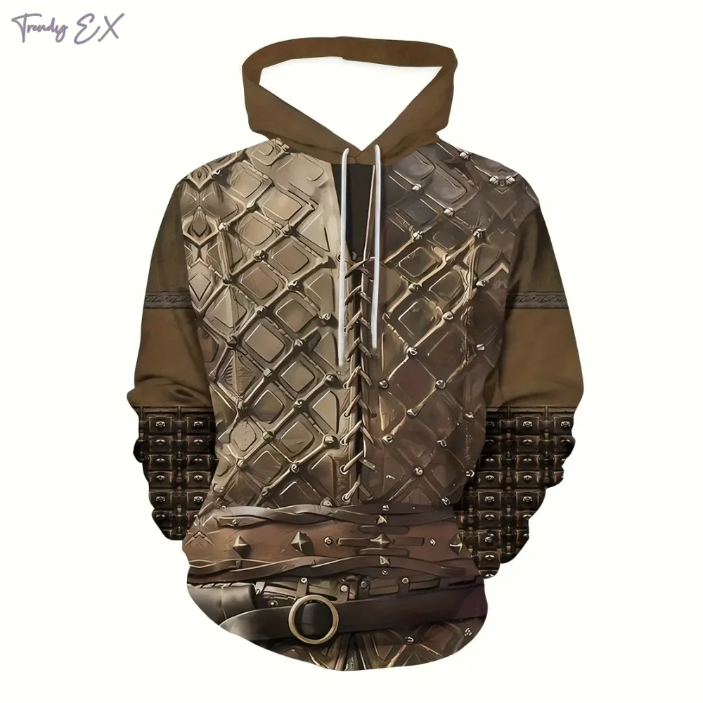 Hoodie Men Funny 3D Pattern Print Fashion Unisex Hoodies Comforts Kangaroo Pocket Street Sports Long Sleeve Hooded Sweatshirt