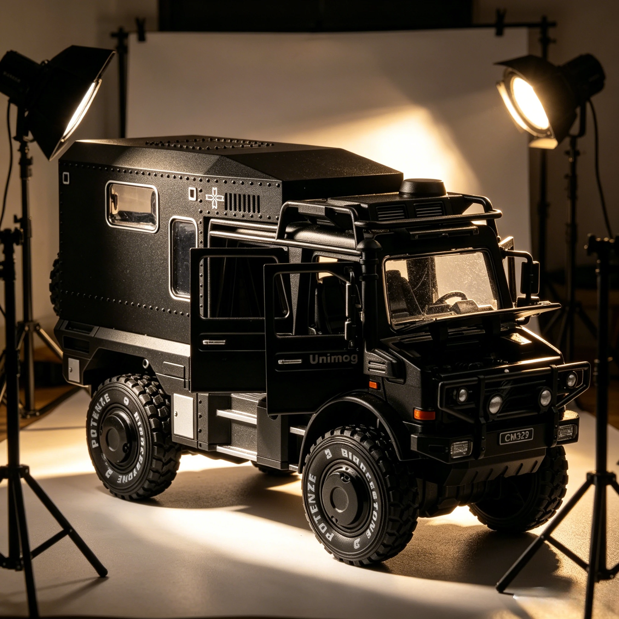 

1:28 UNIMOG Off Road RV Alloy Metal Diecast Model Car Home Trendy Ornaments & Computer Desktop Decoration Present