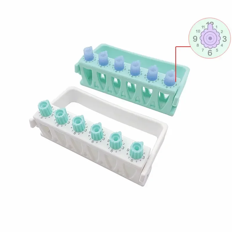 Dental Endo File Sterilizer Case Disinfection Boxes Endo Root Canal Files Holder With Counter Dentist Tool