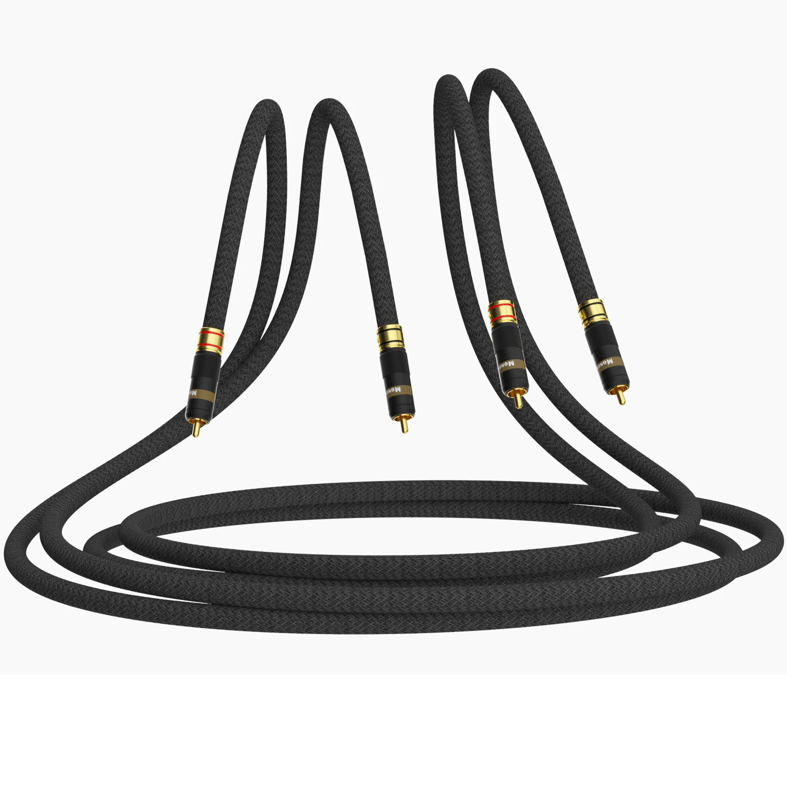 Monosaudio A201R2G 5N Multiple OFC+silver plated hybrid hifi interconect cable audio signal wire hi-end RCA cables