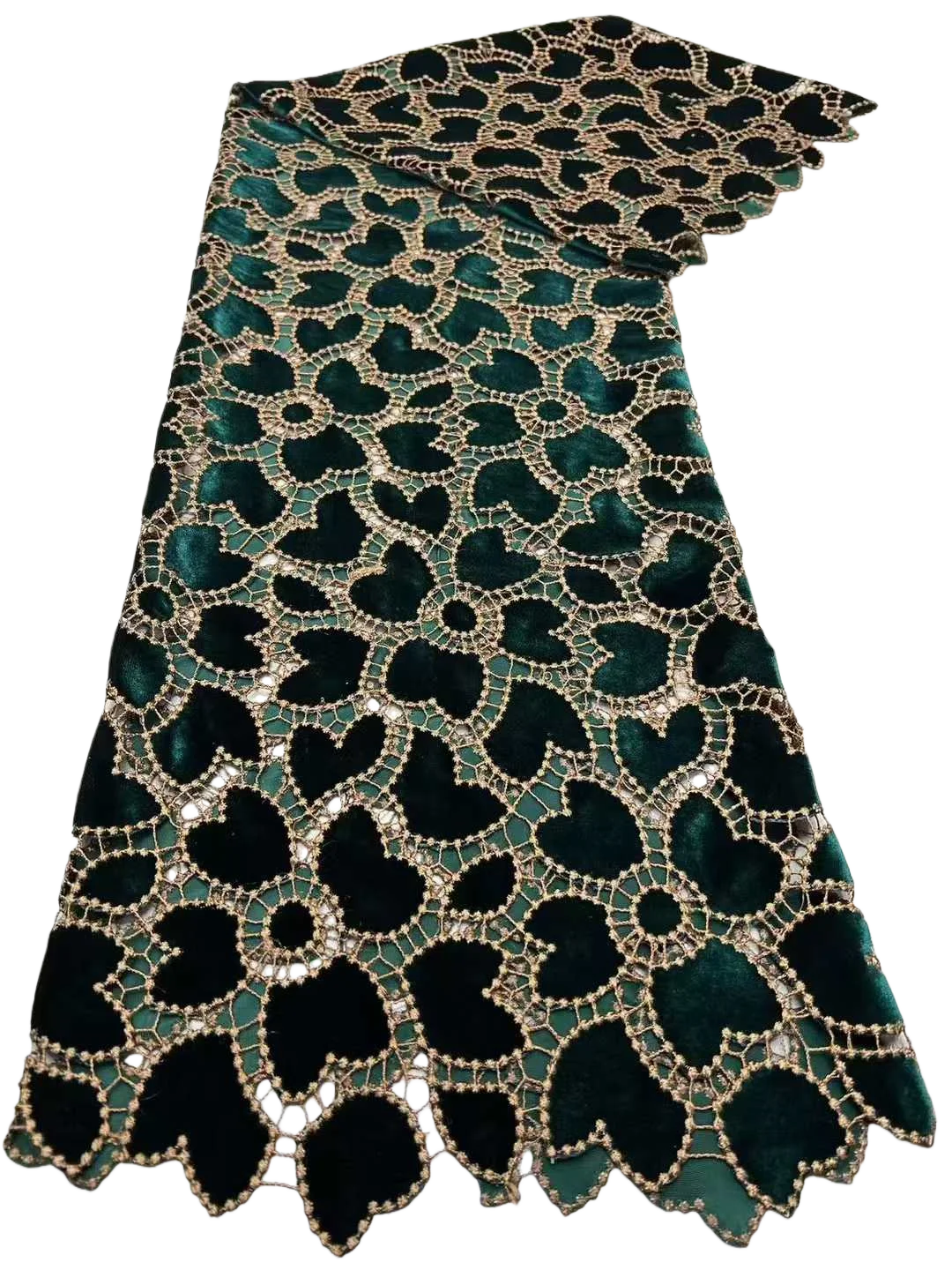 Very Soft Embroidered Velvet Lace Fabric for Party Evening Dress Delicate High-Quality by Factory Offers  U_GE5198