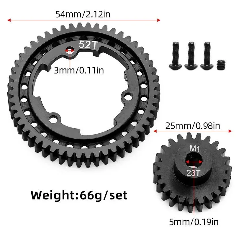 

M1 46T 50T 52T 54T HardenedSteel Motor gear for 1/5 Trxs X-Maxx 1/7 X0-1 1/10 Maxx 1/10 E-REVO 2.0 VXL RC Model Upgrade Parts