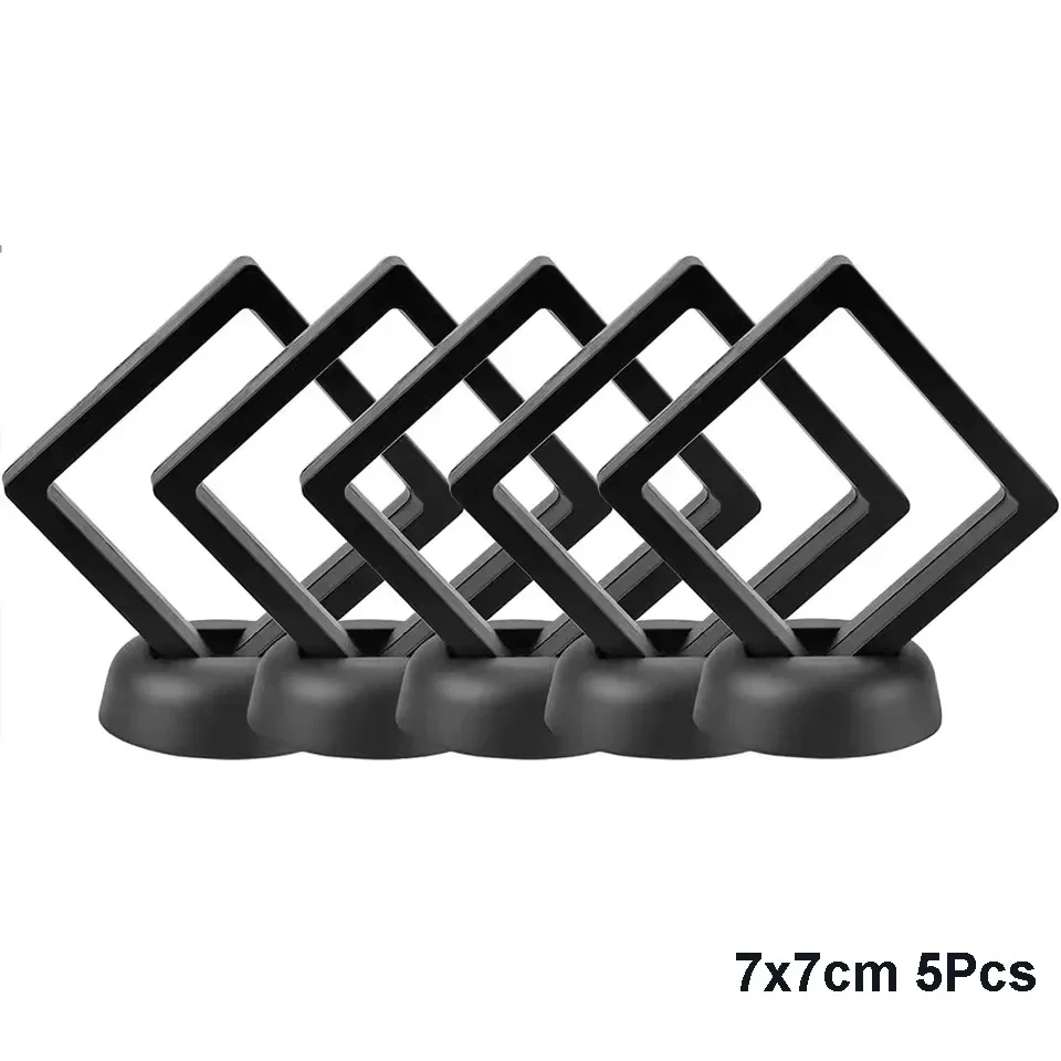 1/5/10Pcs Floating Display Case Frame Ring Necklace Earring Packaging Box Jewelry Exquisite Coin Display Stand Holder Decoration