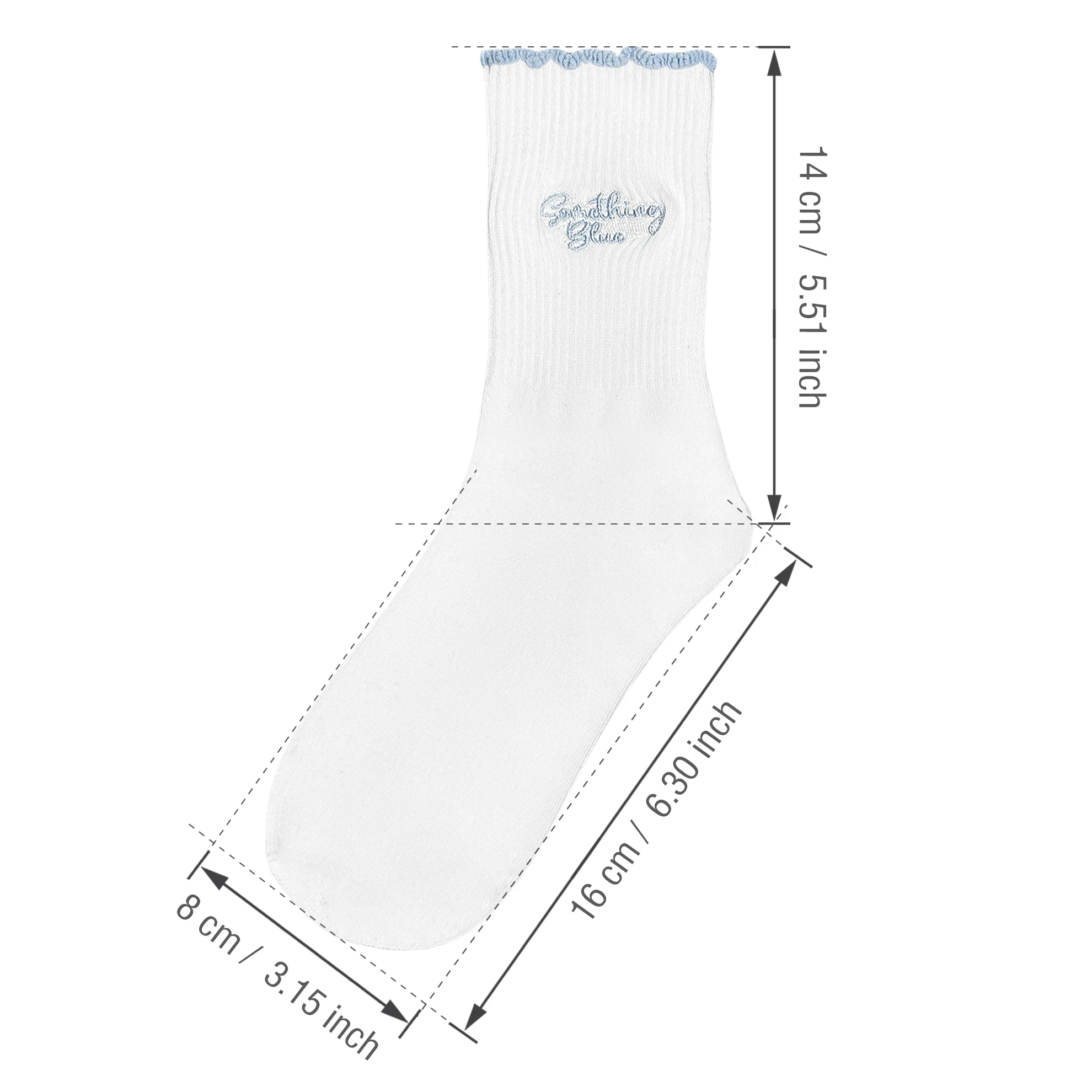 جوارب نسائية مطرزة "Something Blue" مكشكشة، هدايا لحفلات الزفاف والخطوبة وحفلات الزفاف، دعائم لالتقاط الصور #4