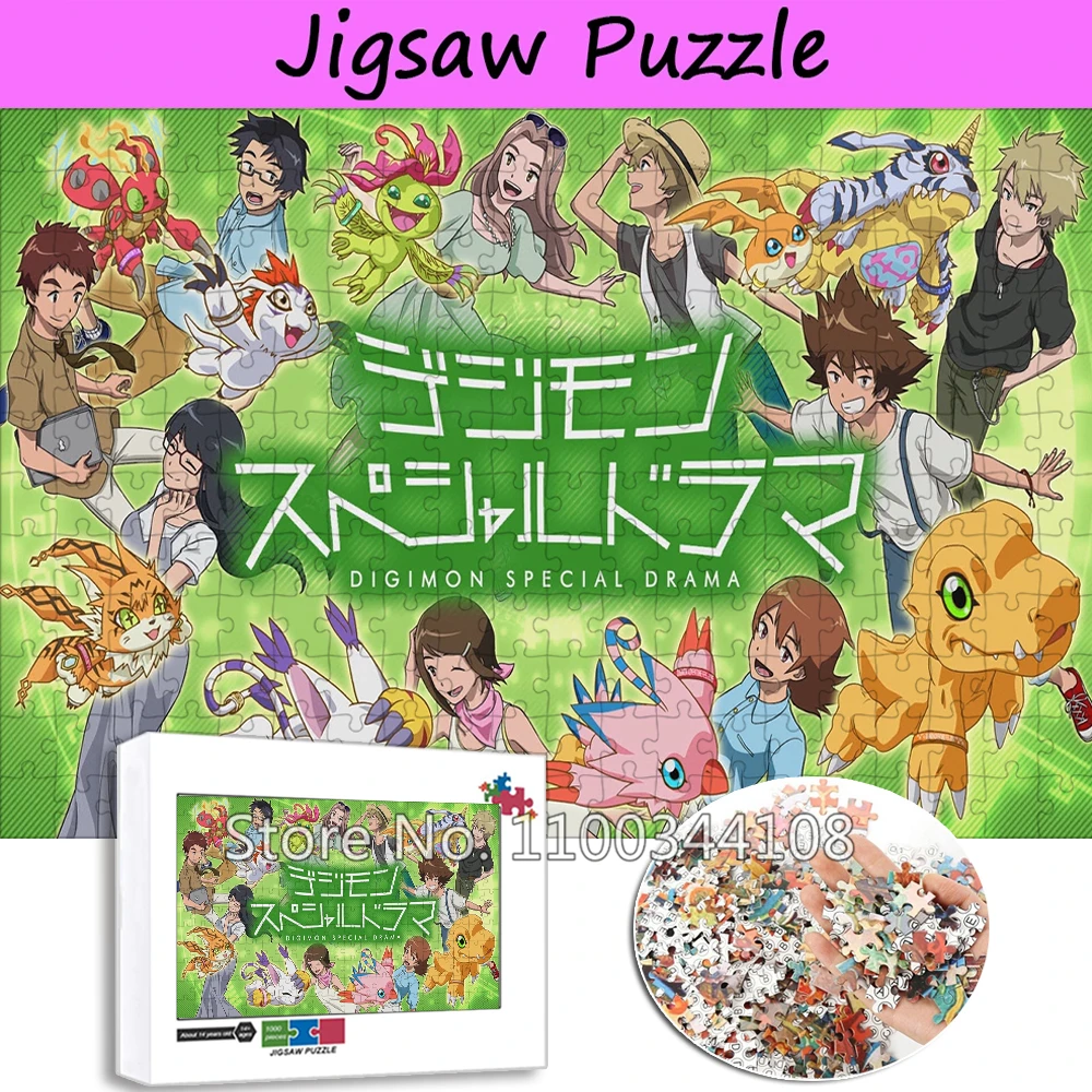 300/500/1000 шт., цифровые пазлы-монстры, Digimon Adventure, головоломка с персонажами аниме, детские развивающие игрушки, домашний декор