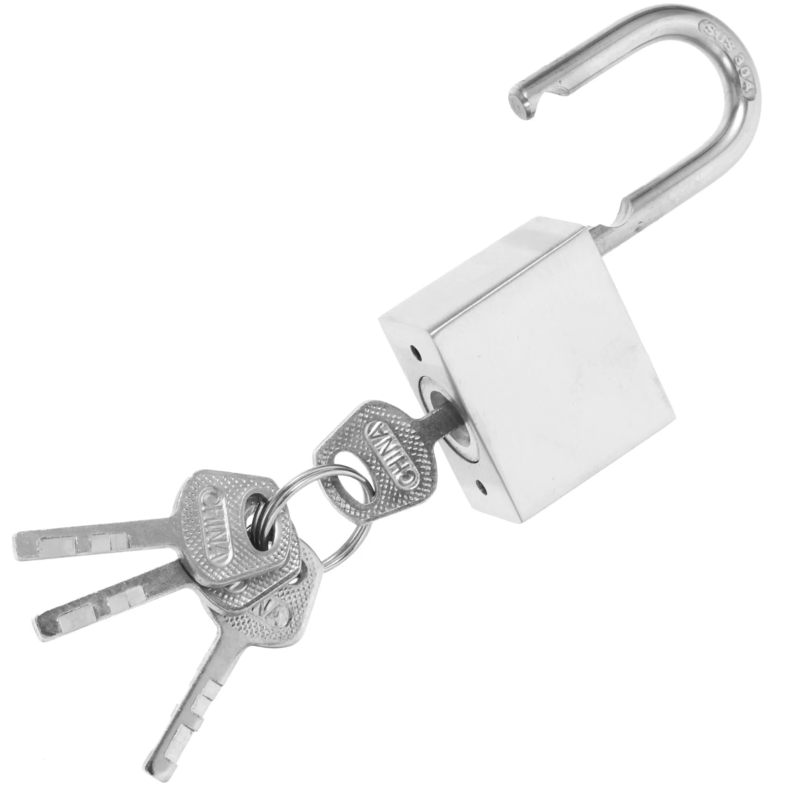 

Stainless Steel Padlock Heavy Duty Anti Cut Lock Beam Waterproof Outdoor Strong Durable Drain Hole Fit Doors Lockers Drawers
