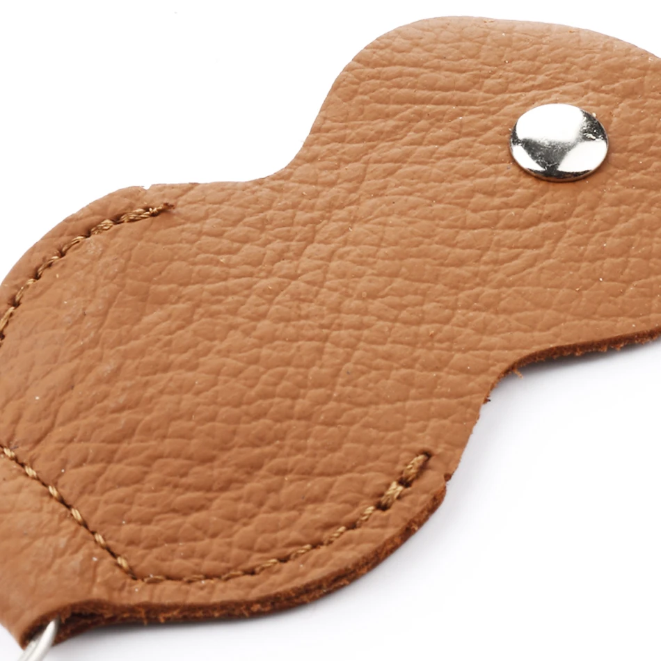 10Pcs Real Cow Leather Cowhide Key Chain Style Guitar Bass Picks Holder Picks Plectrums Case Bag Collection Wholesale