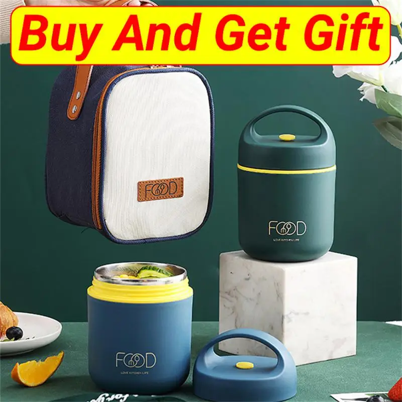 Stainless Steel Vacuum Thermal Lunch Box Insulated Lunch Bag Food Warmer Soup Cup Thermos Containers lunch box for kids tupper