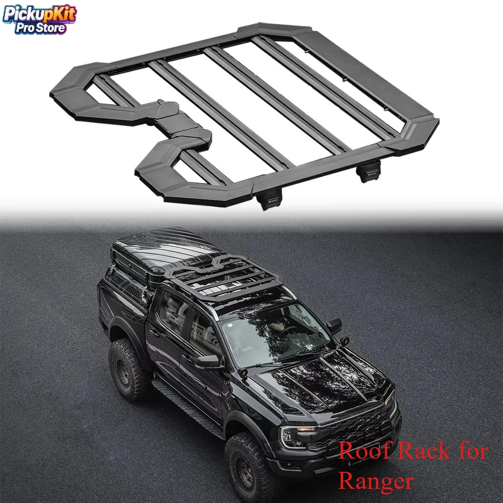 

Multi-Functional Aluminum Roof Rack Platform for Ranger 4x4 Offroad Pickup Luggage Tray