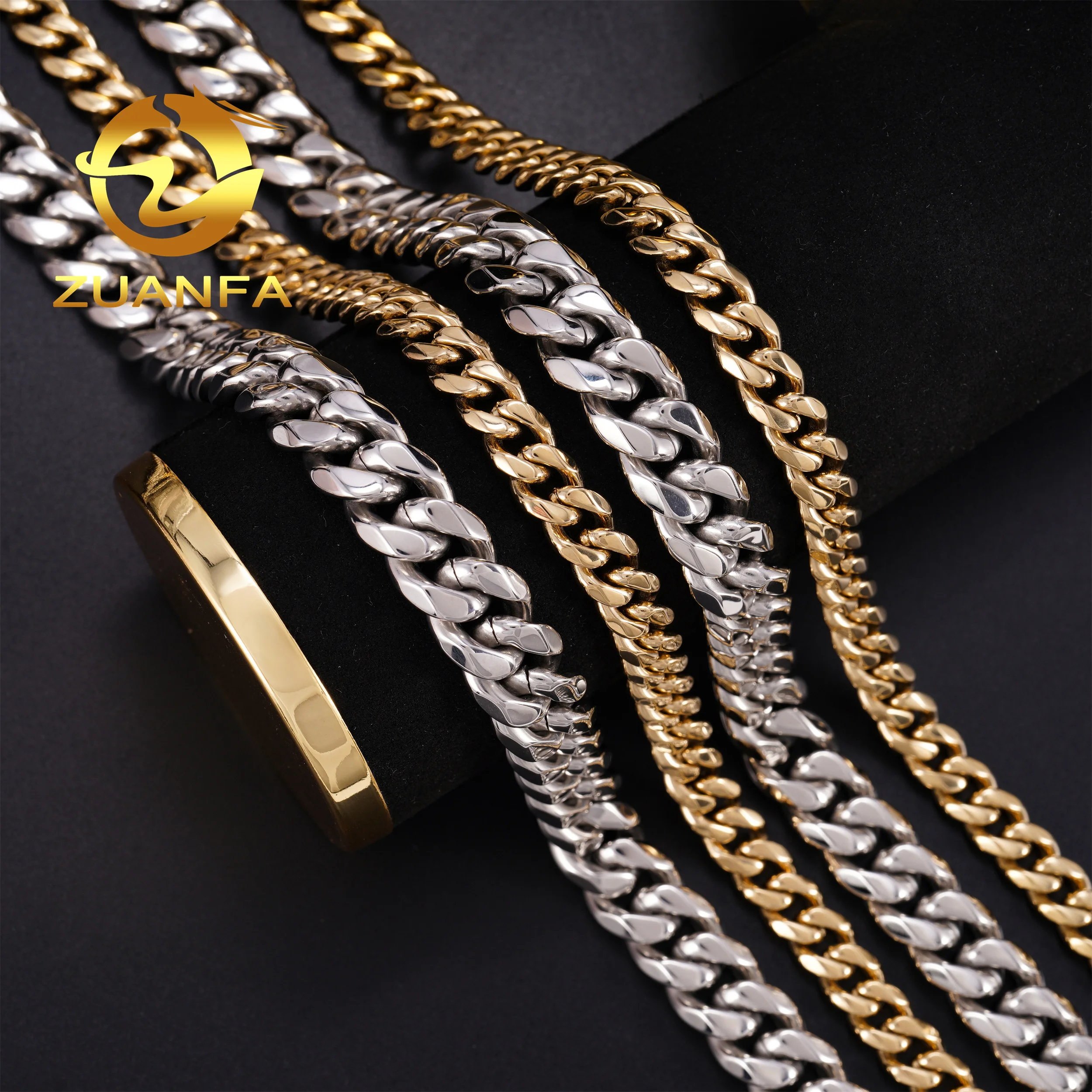 Shipping Ready 8mm 10mm 12mm High Quality 316L Stainless Steel Cuban Link Chain Bracelet Hip Hop Jewelry for Men Gift..